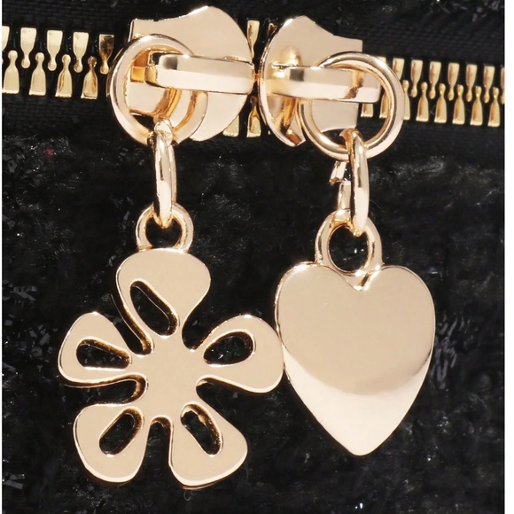 Classic Black Tweed Zip Shoulder Crossbody Bag - Picture 5 of 5